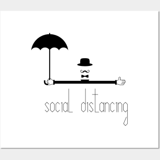 Social distancing during virus epidemic outbreak sign Posters and Art